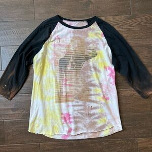 Tie dye girl design baseball tee